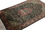 Antique Persian Qum Rug in Brown with Florals and Medallions | Area Rug in Rugs by Rug and Kilim