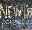 New Blue Construction Signage | Signage by Soda Ash & Sand | New Blue Construction in Chattanooga. Item composed of glass