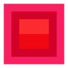 Geometric Color Study set of 4 (Reds and Violet) | Prints by Daylight Dreams Editions. Item made of paper compatible with minimalism and contemporary style