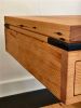 Old Growth Industries | End Table in Tables by Old Growth Industries. Item made of wood with steel works with minimalism & mid century modern style