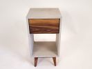 Classic Straight | Nightstand in Storage by Curly Woods. Item composed of oak wood and concrete in modern style