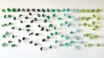 Green Sculptural Wall Grouping | Wall Sculpture in Wall Hangings by Kelly Sheppard Murray Art | Rex Healthcare in Holly Springs. Item made of metal