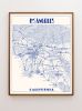 Vintage Los Angeles Map | Prints by Capricorn Press. Item composed of paper compatible with contemporary and art deco style