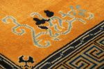 Rug & Kilim’s Chinese Art Deco Rug in Gold Open Field | Area Rug in Rugs by Rug and Kilim