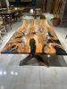 Black Epoxy Dine Table - Resin Table | Dining Table in Tables by TigerWoodAtelier. Item composed of oak wood in minimalism or art deco style