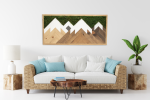 Mountain Live Moss Wall Art | Wall Hangings by Moss Pure. Item made of wood compatible with contemporary and industrial style