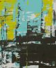 Static Yellow | Oil And Acrylic Painting in Paintings by Ronald Hunter. Item composed of canvas & synthetic