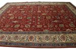 Semi Antique Red Traditional 10' x 13' Tabriz Persian Rug | Area Rug in Rugs by Magic Rugs. Item made of wool works with traditional style