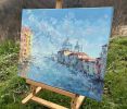 "Venice. City of Romance" original palette knife oil | Oil And Acrylic Painting in Paintings by OXYPOINT. Item composed of wood & canvas compatible with contemporary and modern style