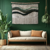 Wall Tapestry 'Botanic Drift' Wall Hanging | Wall Hangings by Tissage Sauvage. Item composed of wood and cotton in boho or country & farmhouse style