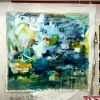 Yellow Garden Painting | Oil And Acrylic Painting in Paintings by Marie Manon Art. Item made of synthetic