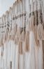 Natural Linen and Bamboo Fringes Fiber Art | Tapestry in Wall Hangings by Ranran Studio by Belen Senra. Item composed of bamboo and cotton