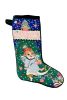 custom designed needlepoint HOLIDAY STOCKING, delivery 2024 | Embroidery in Wall Hangings by Mommani Threads. Item composed of wool in contemporary or eclectic & maximalism style