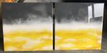 Rise & Shine I & II | Oil And Acrylic Painting in Paintings by Art By Skevi. Item made of wood & synthetic