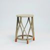 Lotus Stool | Chairs by Mianzi. Item made of bamboo with brass