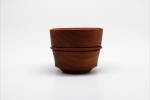 Cherrywood Honey Jar with Gold Accents – Hand‑Turned | Cups by Holzkunst Samuel Meisinger. Item made of wood works with minimalism & art deco style