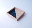 "Square town" wood & leather storage tray | Decorative Tray in Decorative Objects by Atelier C.U.B. Item composed of wood & leather