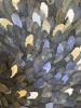 Black & Blue Feather | Mixed Media by Vero Gonzalez Ugarte. Item composed of canvas and paper