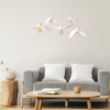 Wooden White Handing Lamp, Modern Design Minimalist Pendant | Pendants by TheCreatorsFair. Item made of wood with fabric works with minimalism & contemporary style