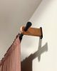 Minimal Wood Curtain Rod Holder | Holder Hardware in Hardware by MS Ohanesian Designs. Item made of wood with steel works with modern style