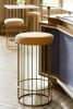 Cage 09 | Bar Stool in Chairs by Bronzetto. Item made of fabric & brass