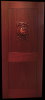 Carved mahogany door (Master bedroom entrance) | Wall Sculpture in Wall Hangings by Shane Durnford Studios. Item composed of wood and glass