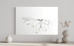 Minimal Line Glass Cup Wall Art | Oil And Acrylic Painting in Paintings by NAMYOONSOOART. Item composed of canvas & synthetic compatible with minimalism style