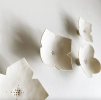 Unique porcelain ceramic original wall sculpture art set | Wall Hangings by Elizabeth Prince Ceramics. Item made of ceramic compatible with minimalism and mid century modern style