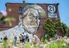 Clemente Museum Mural | Street Murals by kyle Holbrook | The Clemente Museum in Pittsburgh. Item composed of synthetic