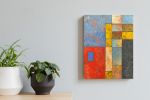 Swift Denim | Mixed Media in Paintings by Rich Godfrey. Item made of wood & canvas compatible with minimalism and mid century modern style
