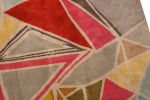Rug & Kilim’s Mid-Century Modern Rug Geometric Gray Red Wool | Area Rug in Rugs by Rug and Kilim