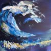 Charted Waters #1 | Oil And Acrylic Painting in Paintings by Jen Sterling. Item composed of canvas & synthetic