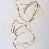 Set of 2 - Ink drawing on vintage paper | Drawings by forn Studio by Anna Pepe. Item made of paper
