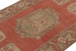 Antique Bessarabian Rug in Red and Green with Floral | Area Rug in Rugs by Rug and Kilim