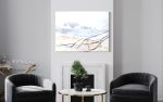 Pre-Wanabi Mountain in Washi | Oil And Acrylic Painting in Paintings by Jan Sullivan Fowler. Item made of paper with synthetic