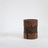 Bisous Hand Carved Log Table | End Table in Tables by Pfeifer Studio. Item made of wood works with boho & minimalism style
