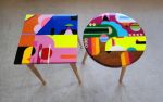 Handmade Colorful Resin Coffee Tables | Side Table in Tables by Epoxy Coffee Table Shop. Item made of wood compatible with boho and contemporary style