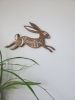 Rabbit wood wall art, nursery decor | Wall Sculpture in Wall Hangings by Studio Wildflower | Utah in Salt Lake City. Item made of wood works with boho & country & farmhouse style