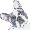 MY FRENCHIE MY BEST FRIEND | Oil And Acrylic Painting in Paintings by Virginie SCHROEDER. Item made of canvas with synthetic works with art deco style