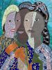 Three Women of America | Mosaic in Art & Wall Decor by Gila Mosaics Studio. Item made of ceramic with glass