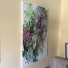 Floral 08.09.21 | Oil And Acrylic Painting in Paintings by Viktoria Ganhao. Item made of linen works with contemporary style