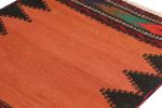 Vintage Afghan Kilim in Rust, with Polychromatic Patterns | Area Rug in Rugs by Rug and Kilim. Item made of wool