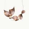 Dune 4 Curve in Metallic Tones Pendant Light | Chandeliers by MOSS Objects. Item made of steel compatible with contemporary and japandi style