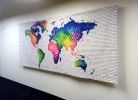 Twitter Commission | Wall Sculpture in Wall Hangings by Liz Robb | Twitter HQ in San Francisco. Item composed of cotton and fiber