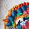 10" Round Weaving | Tapestry in Wall Hangings by Gabrielle Mitchell Studio. Item composed of fiber