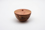 Walnut & Gold Leaf Lidded Vessel – Hand‑Turned | Decorative Bowl in Decorative Objects by Holzkunst Samuel Meisinger. Item works with art deco & modern style