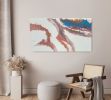 Blue Desert | Mixed Media by Swann Freslon. Item composed of wood and synthetic in mid century modern or contemporary style