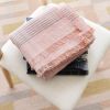 Silica Rose In Shades of Salmon Pink Gray Stripes Pattern So | Throw in Linens & Bedding by Studio Variously. Item in minimalism or contemporary style