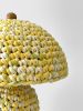 The Knitty Table Lamp in Daffodil | Lamps by Meg Morrison. Item made of fabric with ceramic works with boho & mid century modern style