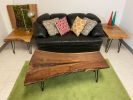 Live Edge, Highly Figured Black Walnut Wood Coffee Table | Tables by Carlberg Design. Item made of walnut with steel works with rustic style